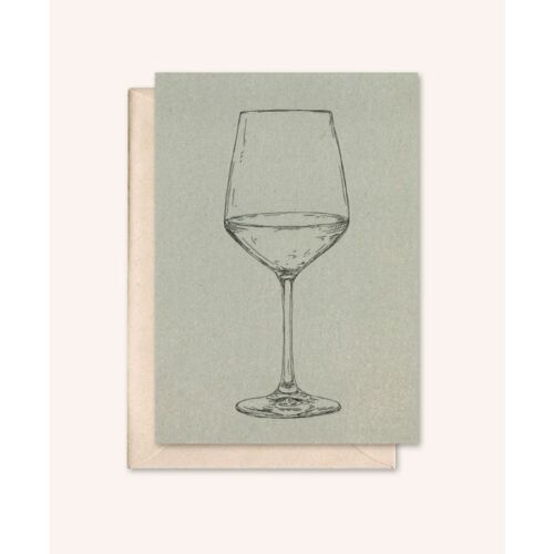 Duurzame kaart + envelop | Wijn | Zilverspar