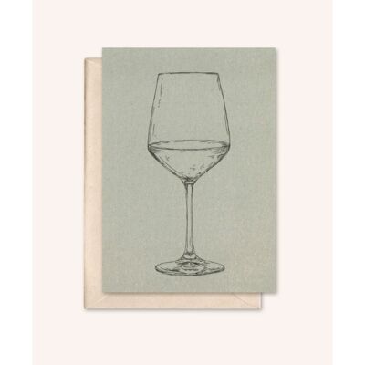 Nachhaltige Karte + Umschlag | Wein | Weißtanne