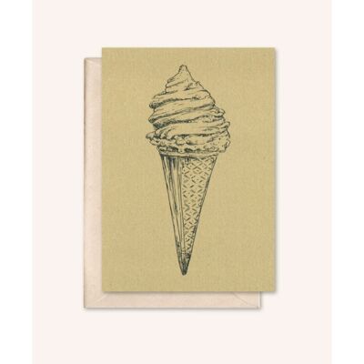 Sustainable card + envelope | ice cream | Walnut