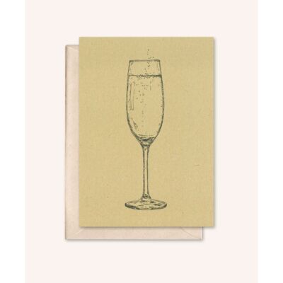 Sustainable card + envelope | Prosecco | Walnut