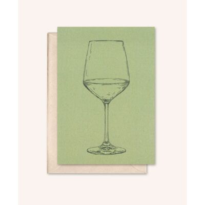Nachhaltige Karte + Umschlag | Wein | Rosmarin