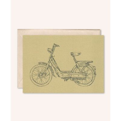 Sustainable card + envelope | Moped Ciao | Walnut