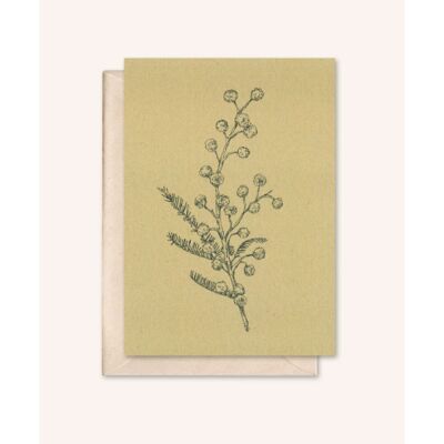 Sustainable card + envelope | Mimosa | Walnut