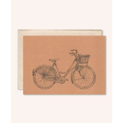 Sustainable card + envelope | Women's bike | Peach