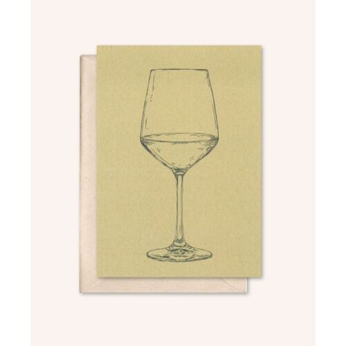 Duurzame kaart + envelop | Wijn | Walnoot