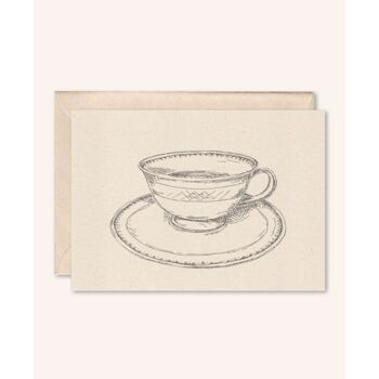 Carte durable + enveloppe | Tasse de café | fleur de sureau 1
