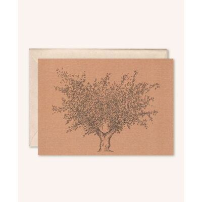 Sustainable card + envelope | Olive tree | Peach