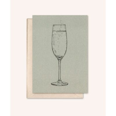 Duurzame kaart + envelop | Prosecco | Zilverspar