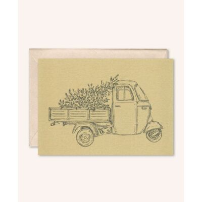 Sustainable Christmas card + envelope | Van Ape Christmas Tree | Walnut