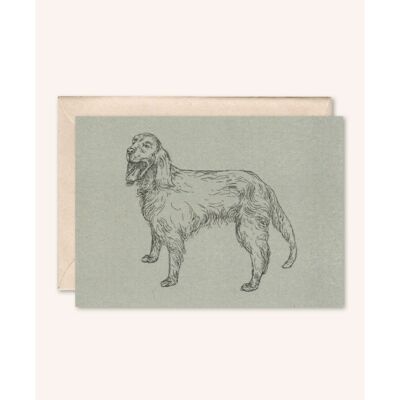 Sustainable card + envelope | Dog Zeus | silver fir