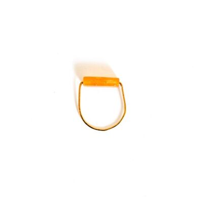 YELLOW SERPENTINE stone ring
