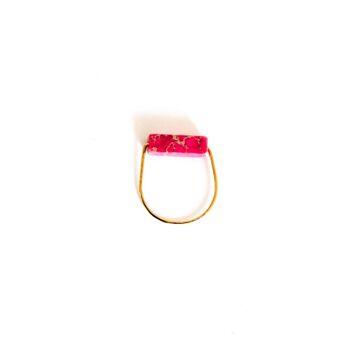 Bague pierre FUSHIA 1