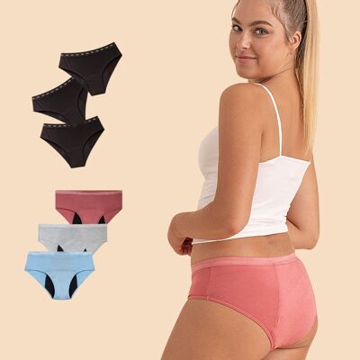 6 culottes menstruelles Ayub en bambou pour flux abondant