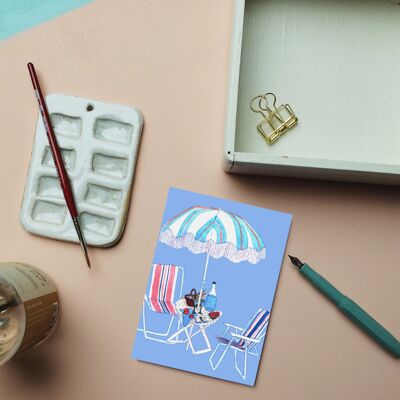Carte postale Pique-nique au parasol