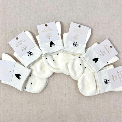 CHAUSSETTES COTON MINIMALISTES MIMI (LOT✖️6)