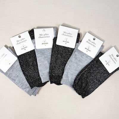RISING SUN SEQUIN COTTON SOCKS (PACK✖️6)