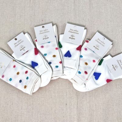 MULTICOLOR HEART PATTERN SOCKS (SET✖️6)
