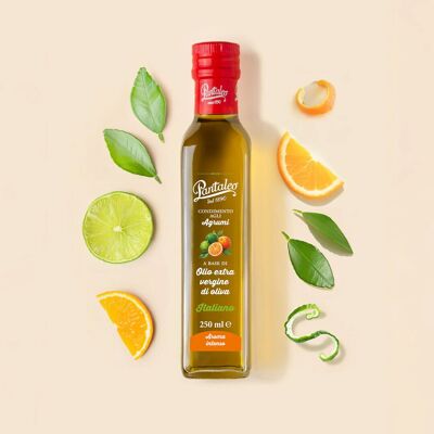 Condimento a base di olio extra vergine 100% italiano aromatizzato agli agrumi da 250 ml