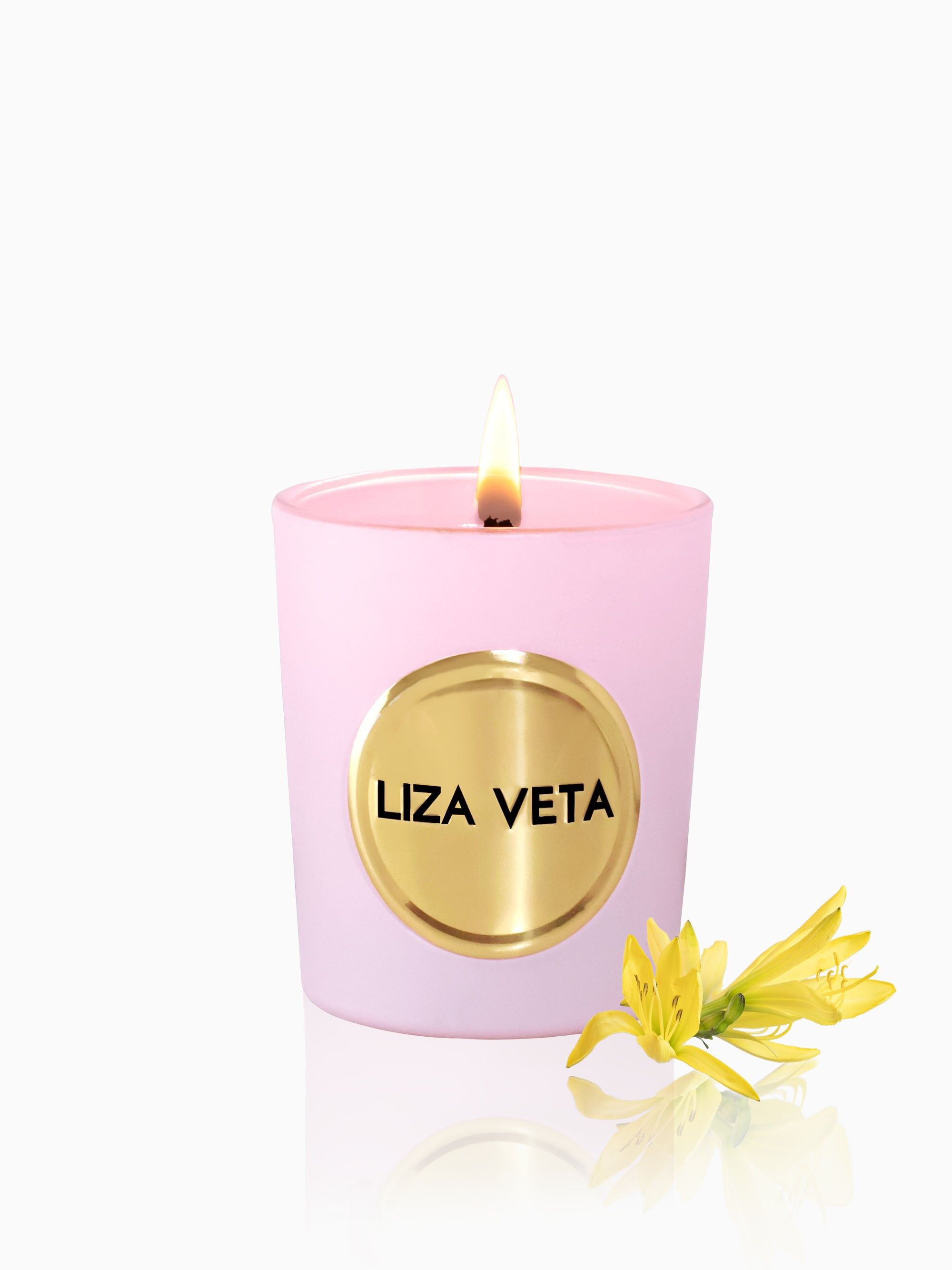 Ylang Ylang Essential Oil Candle - Pink Matte