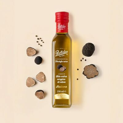 Aderezo a base de aceite de oliva virgen extra 100% italiano aromatizado con trufa negra 250 ml