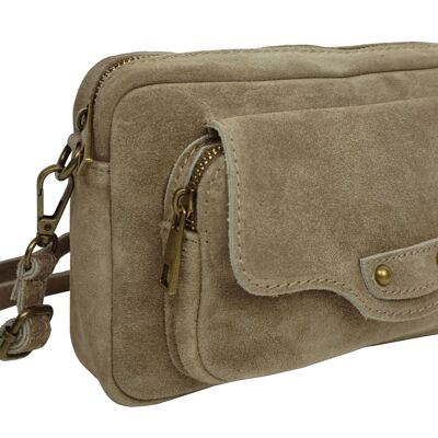 Borsa a tracolla in pelle nabuk Awa 87003