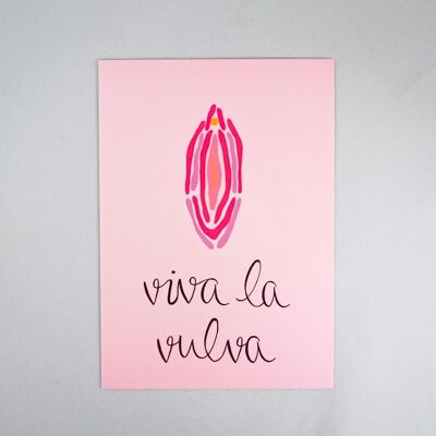 Tarjeta postal para enviar "viva la vulva"