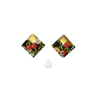 Carmen earrings gilded with fine gold - wiltshire tomette