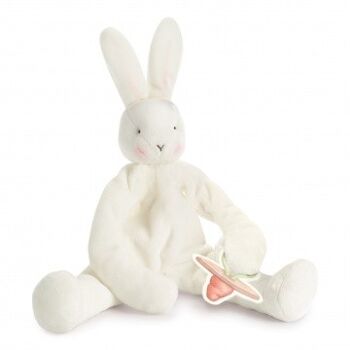 Bunnies By The Bay doudou avec attache tétine Lapin blanc 1