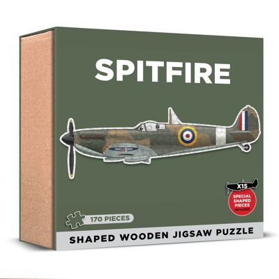 Puzzle en bois en forme de Spitfire