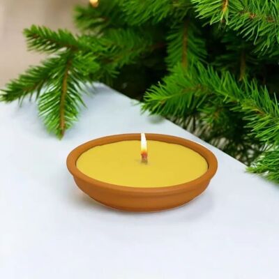 Confezione da 2 candele antizanzare alla citronella in barattoli di terracotta