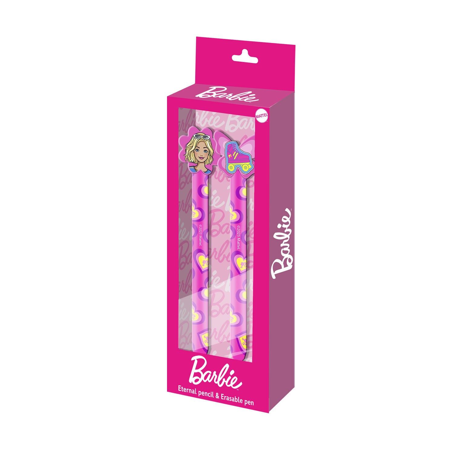 Matita Eterna Barbie + Penna Gel Cancellabile Mix-Pack, Rosa
