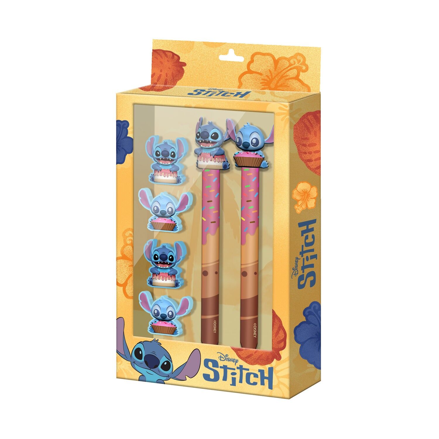 Penna gel cancellabile Disney Lilo e Stitch Mix-Pack + matita Eternal + 4 gomme