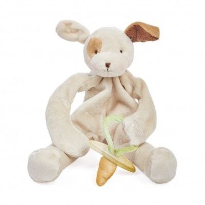 Bunnies By The Bay cuddle cloth with pacifier holder Dog