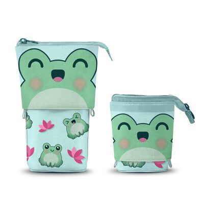 Oh My Pop Froggy-Estuche Portatodo Cute, Turquesa