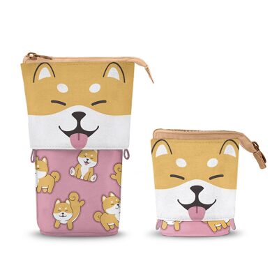 Oh My Pop Shiba-Estuche Portatodo Cute, Rosa
