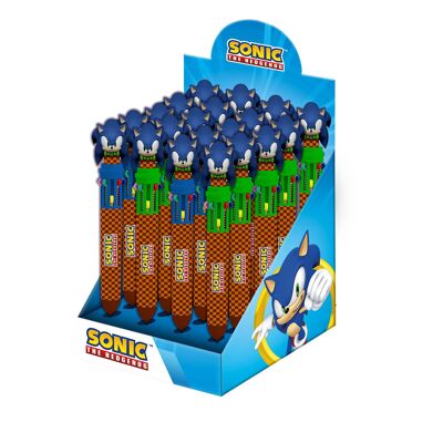 Sonic The Hedgehog - Espositore da 24 penne 10 colori