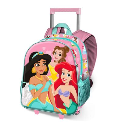 Disney Princess Charm - Small 3D Wheeled Backpack, Pink