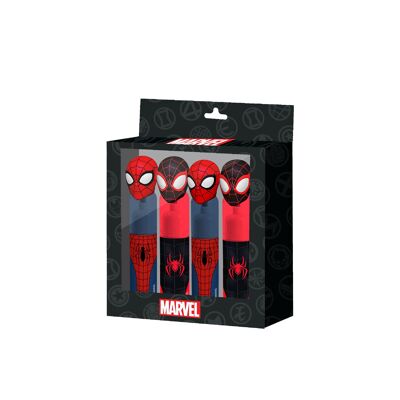Marvel Spiderman Peter-Pack 4 Marcadores, Rojo