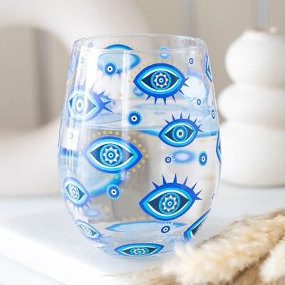 Vaso sin tallo con estampado de Ojo que todo lo ve