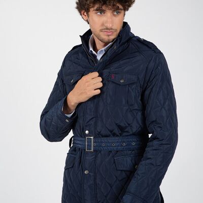 Parka Huskye avec ceinture matelassée Navy Diamond