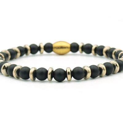 braccialetto Enam dua ossidiana (argento o oro)