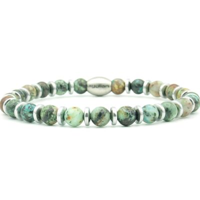 bracciale Enam dua turchese africano (argento o oro)