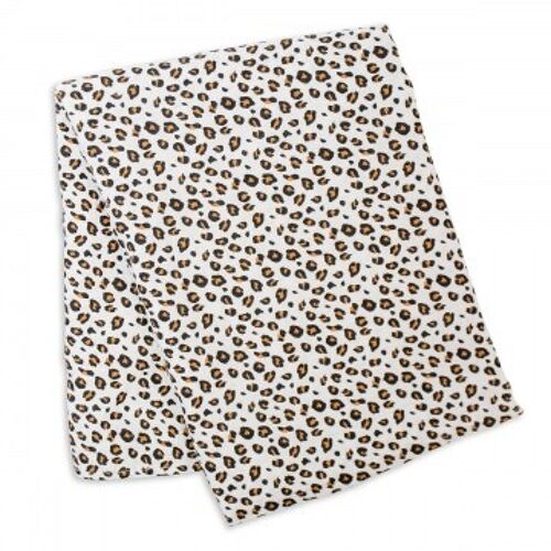 Lulujo swaddle bamboo 120x120 - Leopard