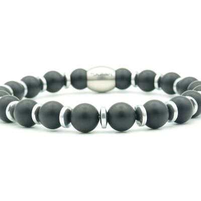 bracelet Nane dua obsidienne (argent ou or)