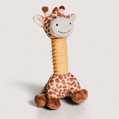 ne&no® Giocattolo per cani Giraffa/Peluche + Giocattolo da masticare + Squeaker