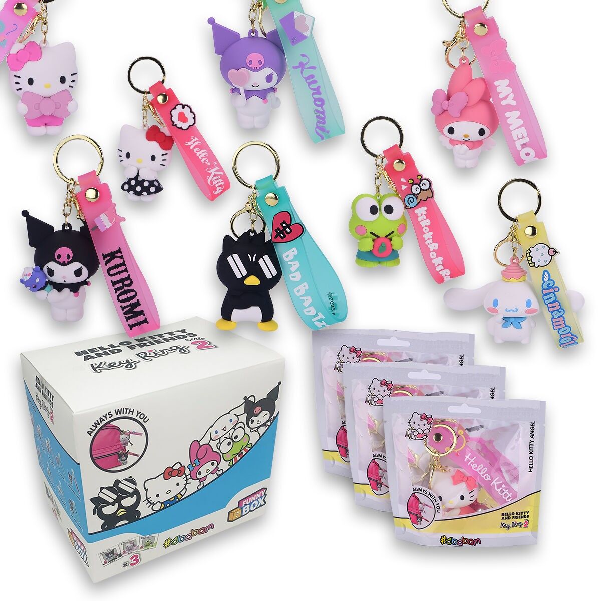 Hello Kitty and Friends Key Ring Serie 2 | Funny Box con 3 personaggi diversi
