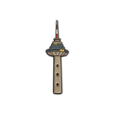 Spilla smaltata "Torre della TV di Vilnius"