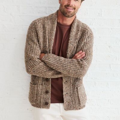 Cardigan a coste da uomo Curragh - Avena
