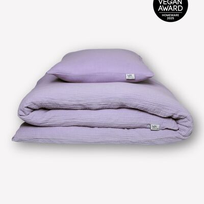 Musselin-Bettwäsche "Eliane" • Lavendel