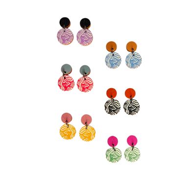 Boucles d'oreilles colorées Aallokko